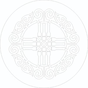 №67 Решетка магнитная, белая, круглая (шанырак)