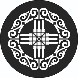 №68 Решетка магнитная, белая, круглая (шанырак)