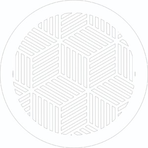 №112 Решетка магнитная, белая, круглая (кубы)